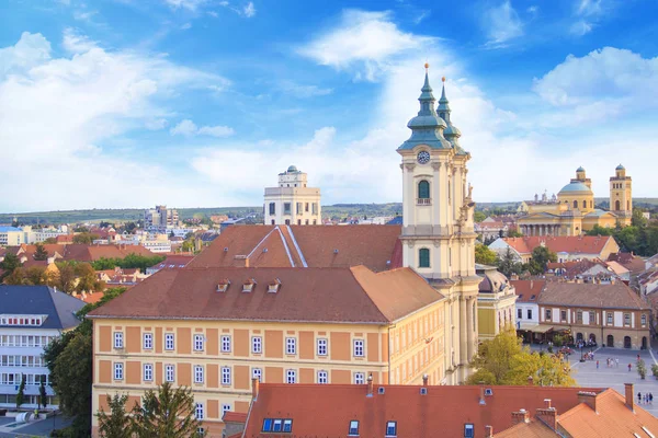 Bella Vista Sulla Chiesa Minorit Sul Panorama Della Città Eger — Foto Stock