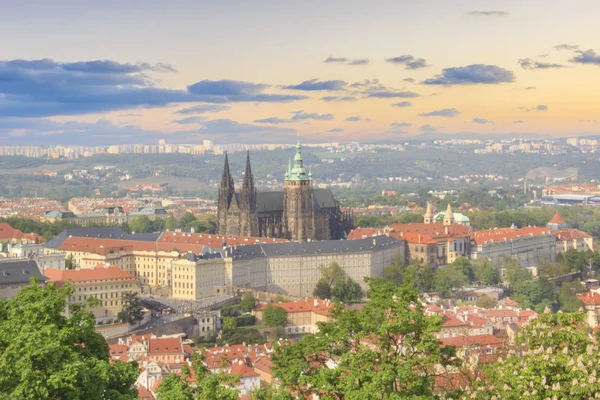 Beautiful View Vitus Cathedral Prague Castle Mala Strana Prague Czech — Stock Photo, Image