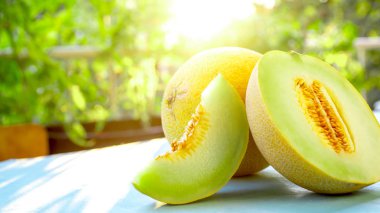 Taze tatlı yeşil kavun