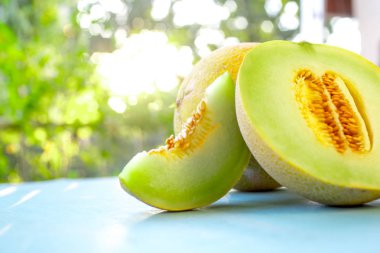 Taze tatlı yeşil kavun