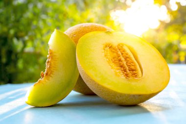 Taze tatlı yeşil kavun