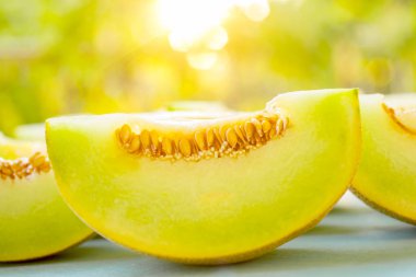 Taze tatlı yeşil kavun