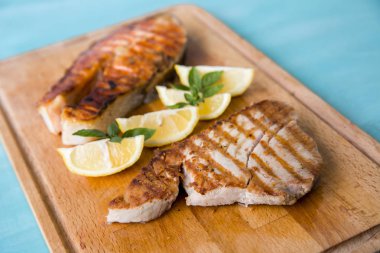 ton balığı ve somon