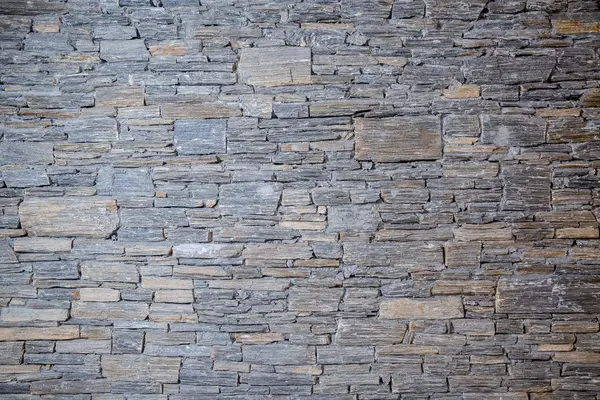 Decorative Black Slate Stone Wall Surface — Stock Photo, Image