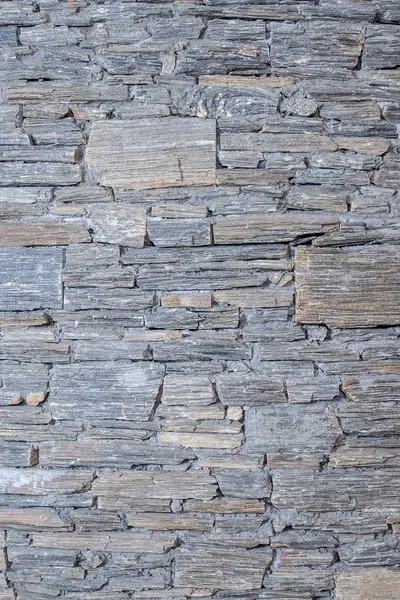 Decorative Black Slate Stone Wall Surface — Stock Photo, Image