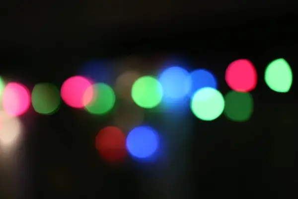 Coloridas Luces Navidad Fondo —  Fotos de Stock