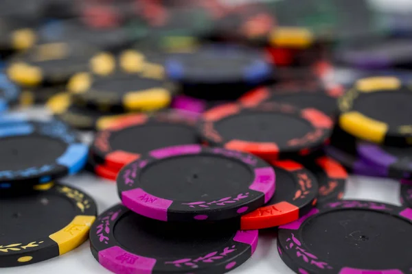 Gaming chips. Isolated on white background — Stock Photo, Image