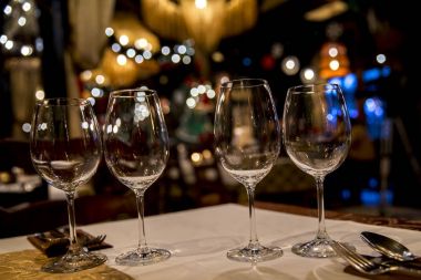 lüks zarif Tablo ayarı bir restaurant akşam yemeği