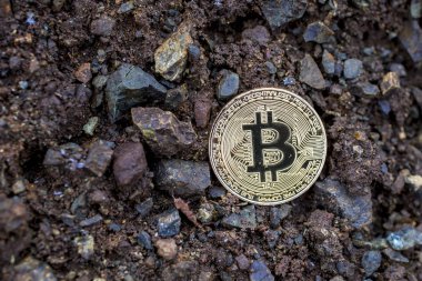bitcoin taş zemin üzerine