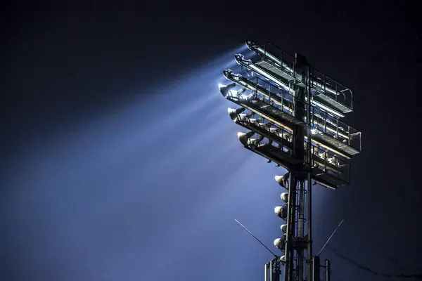 Stadium lights at night time