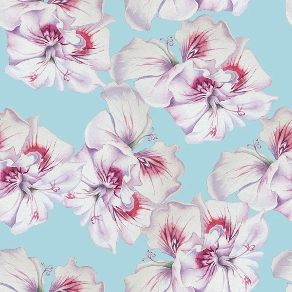 Naadloze patroon met bloemen. Aquarel illustratie. — Stockfoto