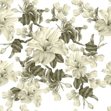 Çiçekler ile Seamless modeli. Çiçeği. Alstroemeria. Watercolo