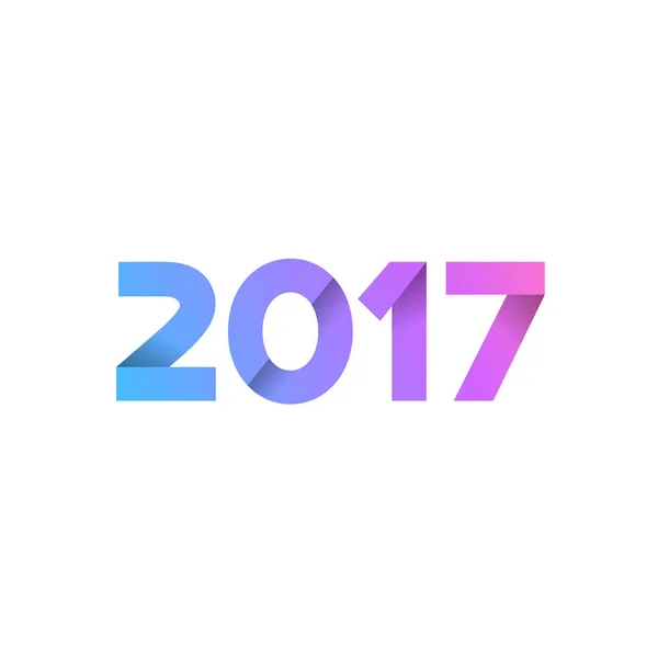 Mutlu yeni yıl 2017 tebrik kartı tasarımı — Stok Vektör