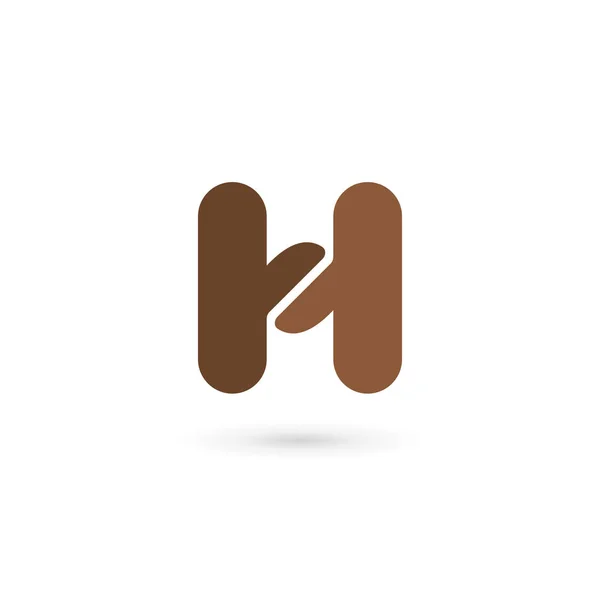 Buchstabe h Kaffee Logo Symbol Design-Vorlage Elemente — Stockvektor