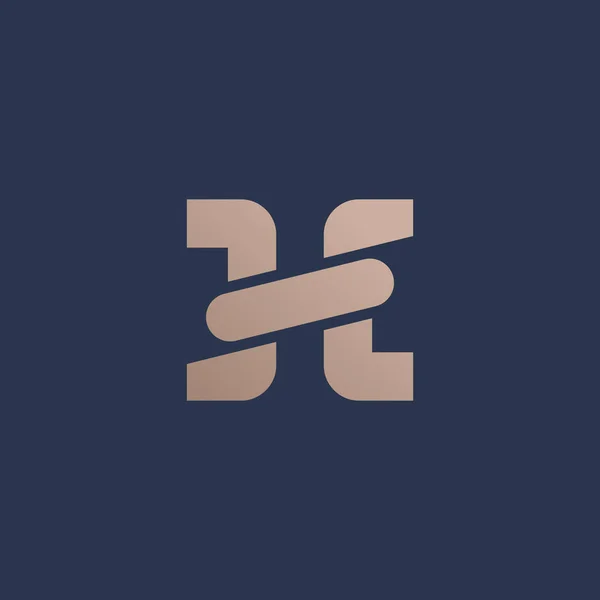 H harfi zinciri logo simge tasarım şablonu öğeleri — Stok Vektör