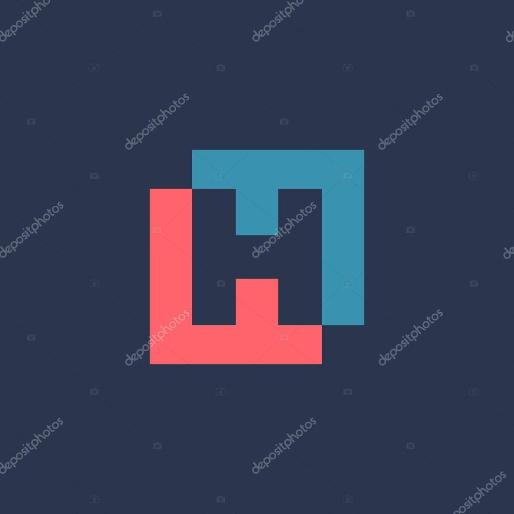 Letter H logo icon design template elements