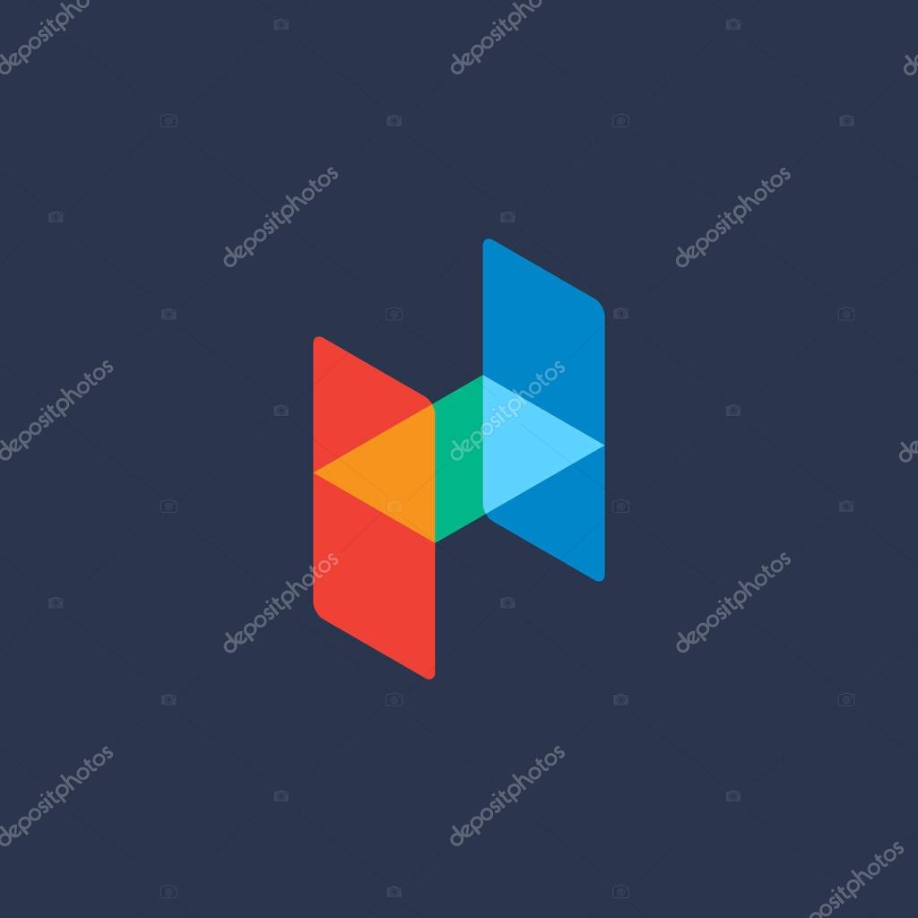 Letter H logo icon design template elements