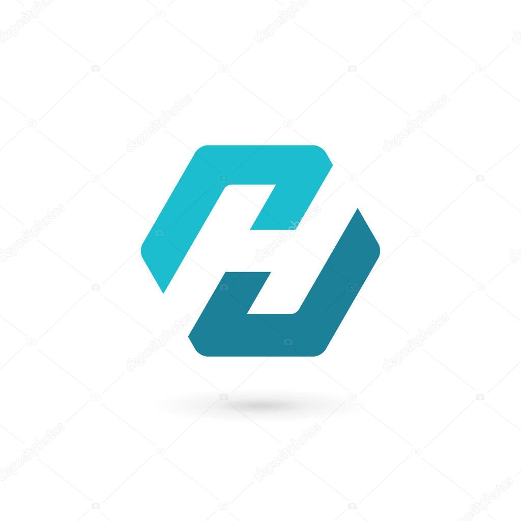 Letter H logo icon design template elements