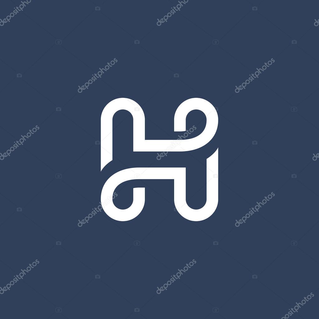 Letter H logo icon design template elements
