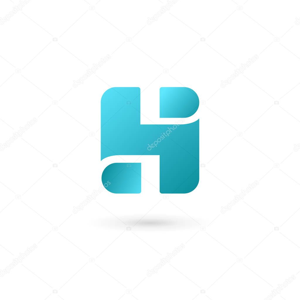 Letter H logo icon design template elements