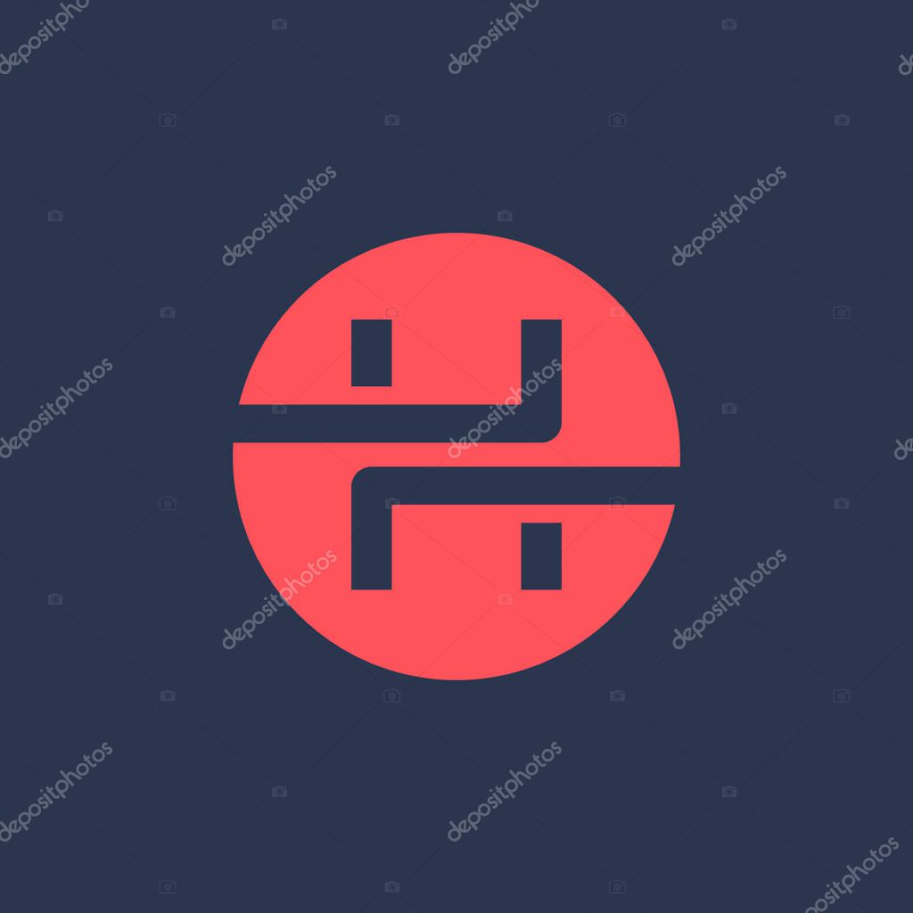 Letter H logo icon design template elements