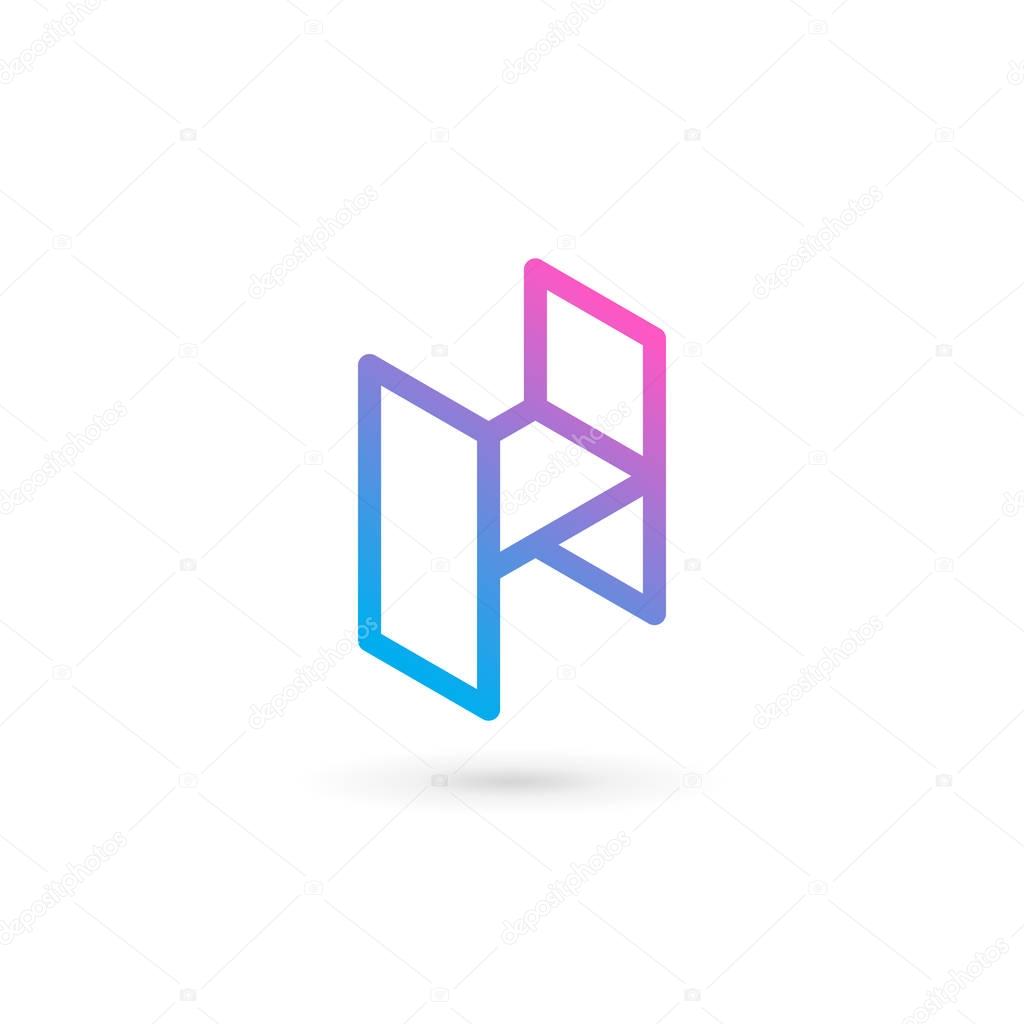 Letter H logo icon design template elements