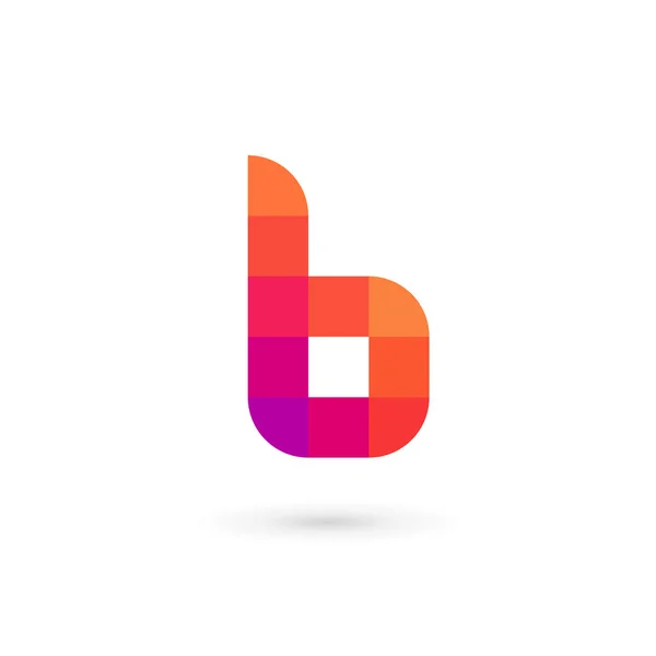 B harfi mozaik logo simge tasarım şablonu öğeleri — Stok Vektör
