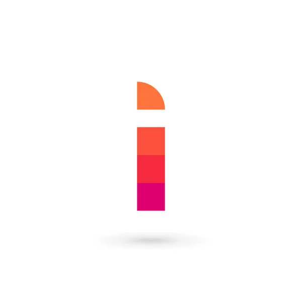 Brief ik mozaïek logo pictogram ontwerpelementen sjabloon — Stockvector