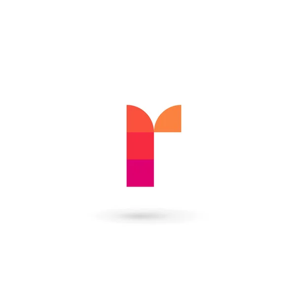 R harfi mozaik logo simge tasarım şablonu öğeleri — Stok Vektör