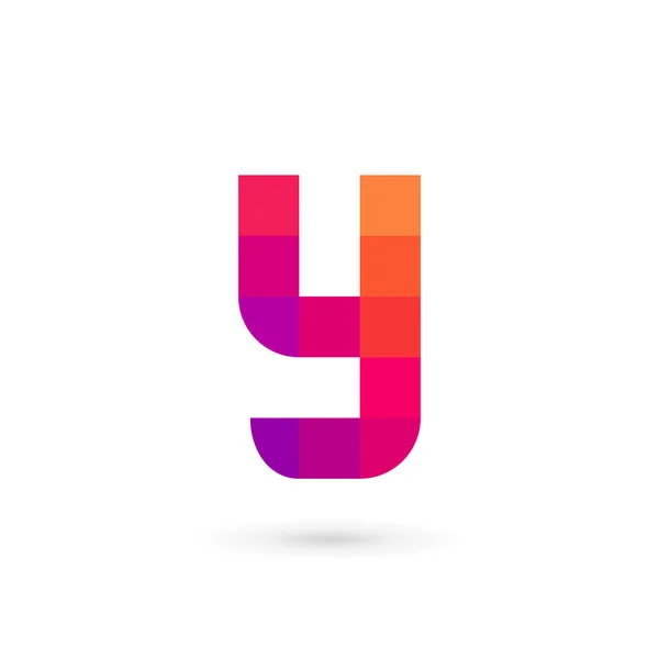 手紙 Y モザイク ロゴ アイコンのデザイン テンプレート要素 — ストックベクタ