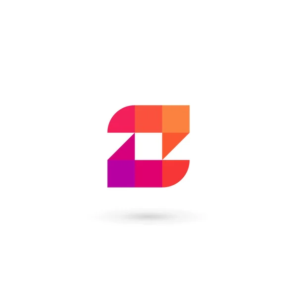 Z mozaïek logo pictogram ontwerp sjabloon briefelementen — Stockvector