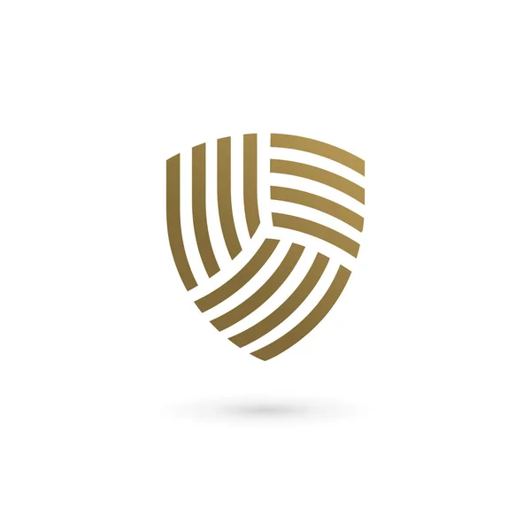 Templat desain ikon logo tameng - Stok Vektor