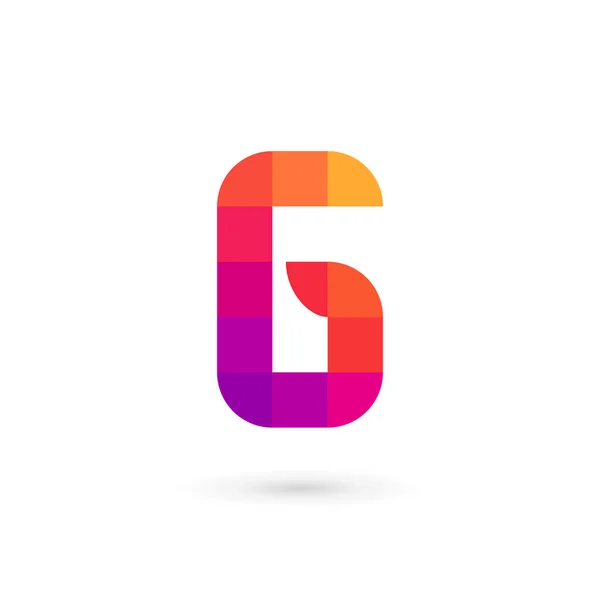 Letter G mozaïek logo pictogram sjabloon ontwerpelementen — Stockvector