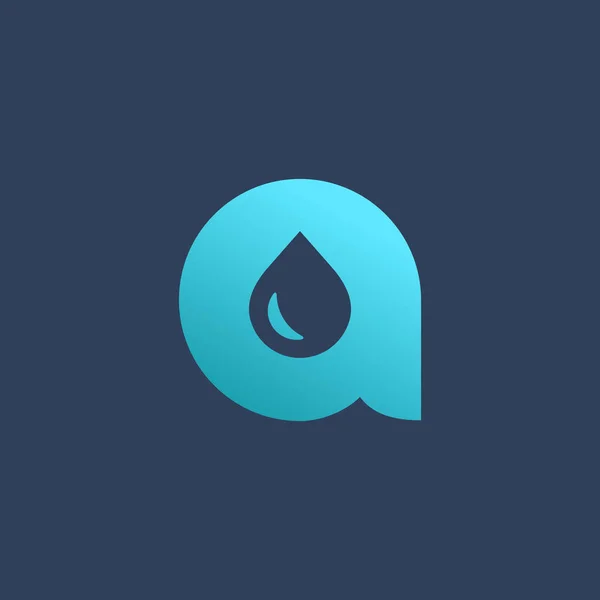 Letter A water drop logo pictogram ontwerpelementen sjabloon — Stockvector