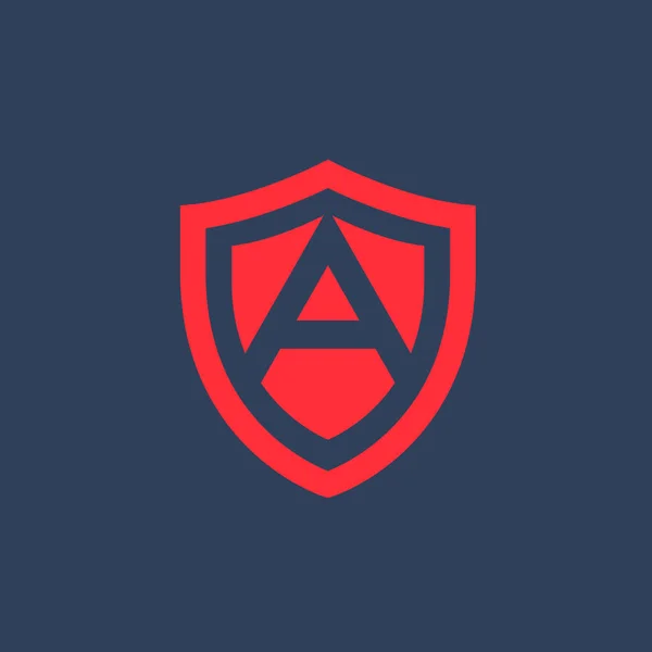 A 盾ロゴ アイコンのデザイン テンプレート要素 — ストックベクタ