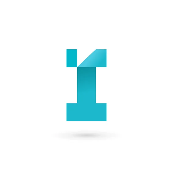 Letra I icono del logotipo elementos de plantilla de diseño — Archivo Imágenes Vectoriales