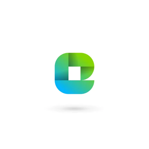Letter E ribbon logo icon design template elements — Stock Vector