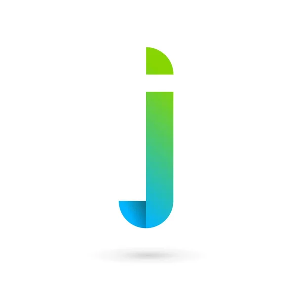 Letter J ribbon logo icon design template elements — Stock Vector