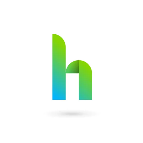 文字 H リボン ロゴ アイコンのデザイン テンプレート要素 — ストックベクタ