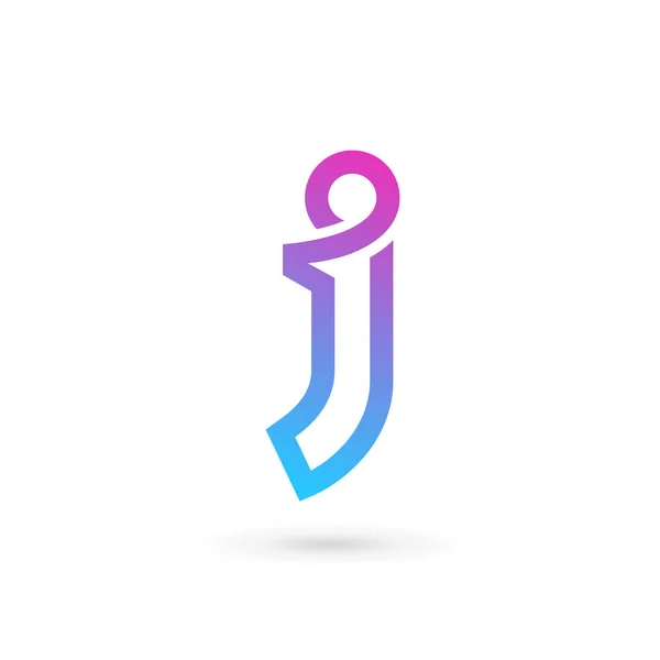 J harfi logo tasarım şablonu elementleri — Stok Vektör