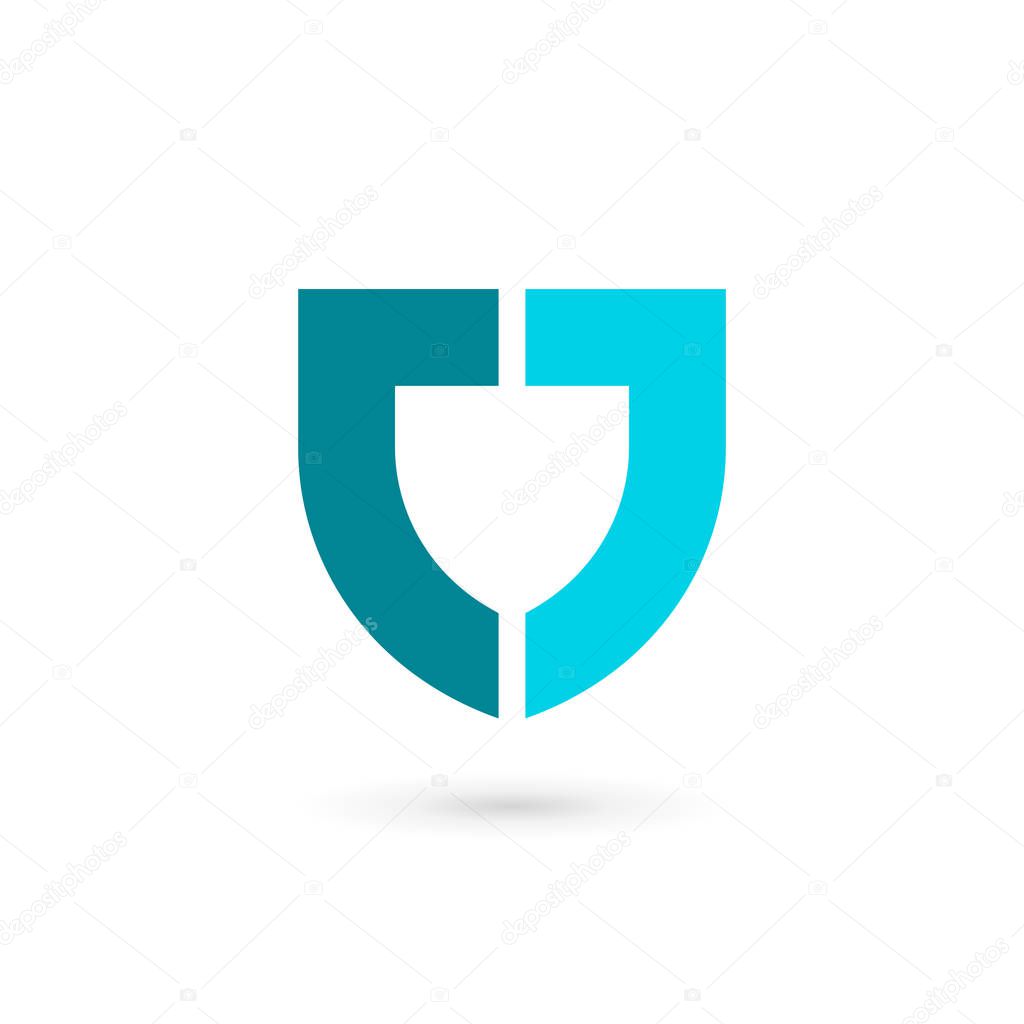 Letter J shield logo icon design template elements