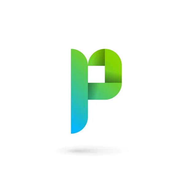 Letter P lint logo pictogram ontwerpelementen sjabloon — Stockvector