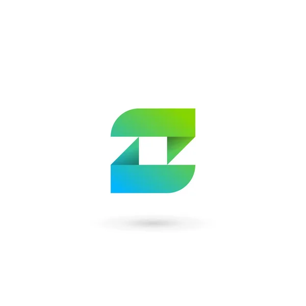 Lettre Z ruban logo icône conception éléments de modèle — Image vectorielle