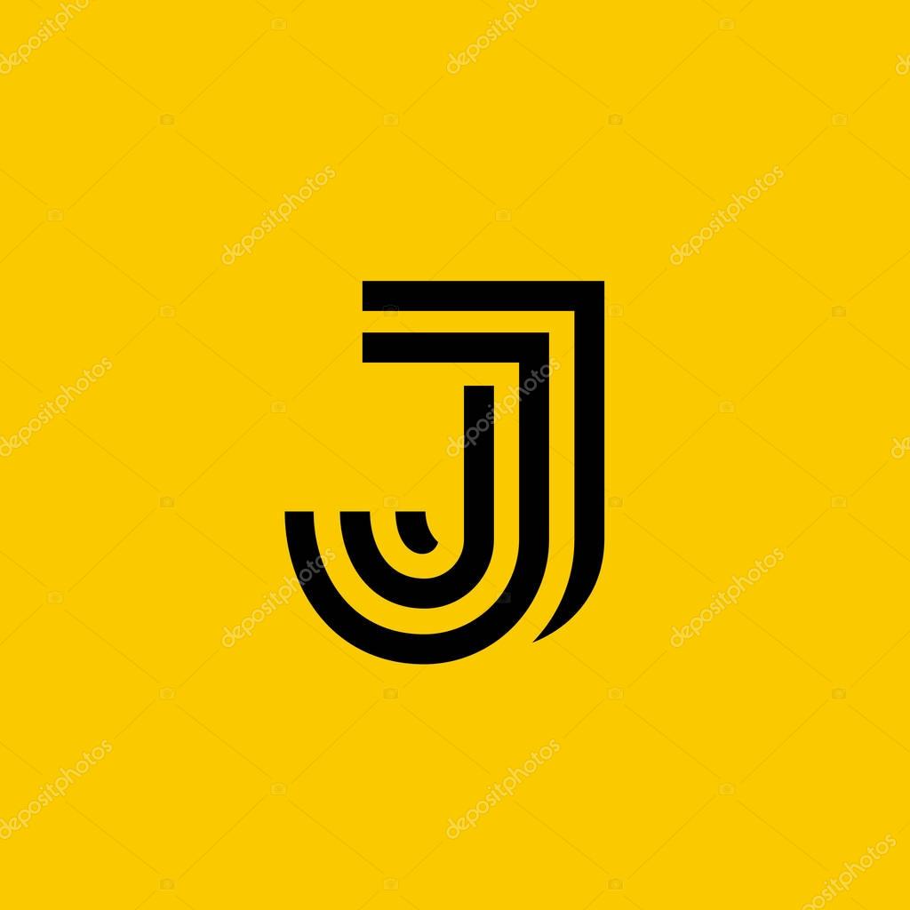 Letter J logo icon design template elements