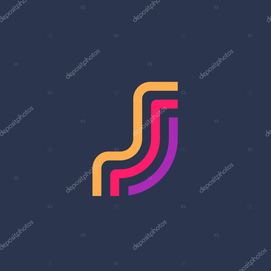 Letter J logo icon design template elements