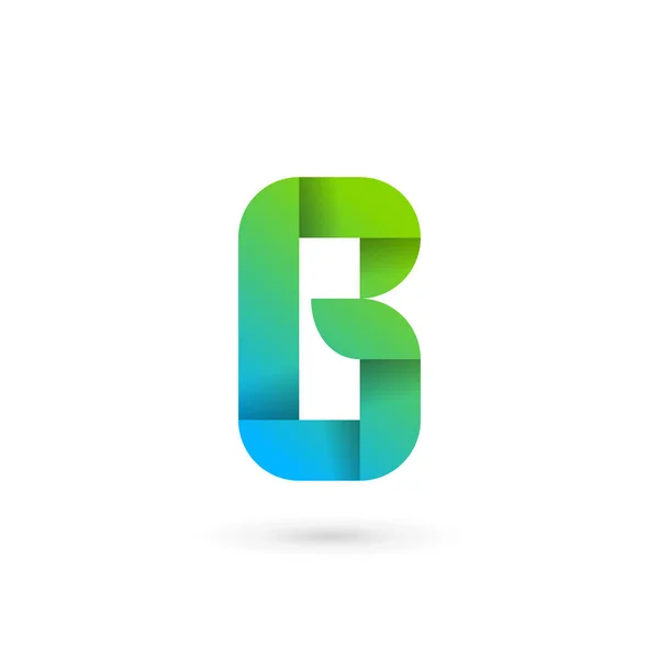 Στοιχεία προτύπου σχεδίασης εικονίδιο λογότυπο κορδέλα γράμμα Β — Διανυσματικό Αρχείο