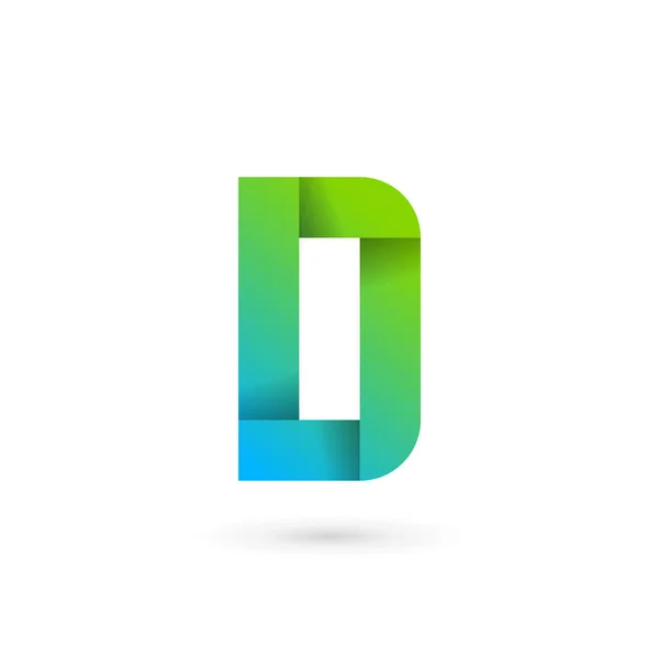 D betű szalag logó ikonra design sablon elemei — Stock Vector