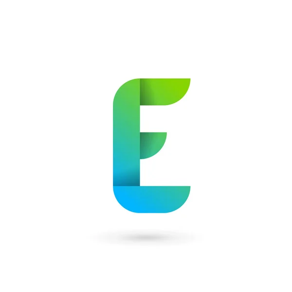 Bokstaven E ribbon logo ikon designelement mall — Stock vektor