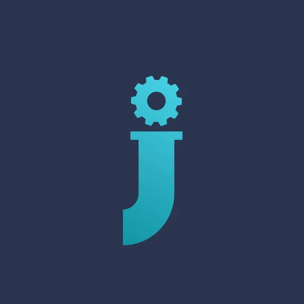 Buchstabe j technology logo icon design template elemente — Stockvektor