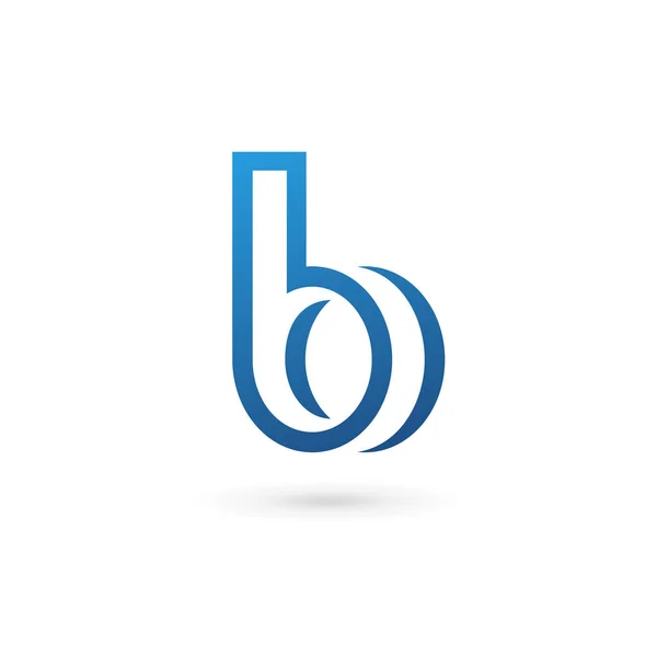 Carta B Logo Icon Design Elementos do modelo — Vetor de Stock